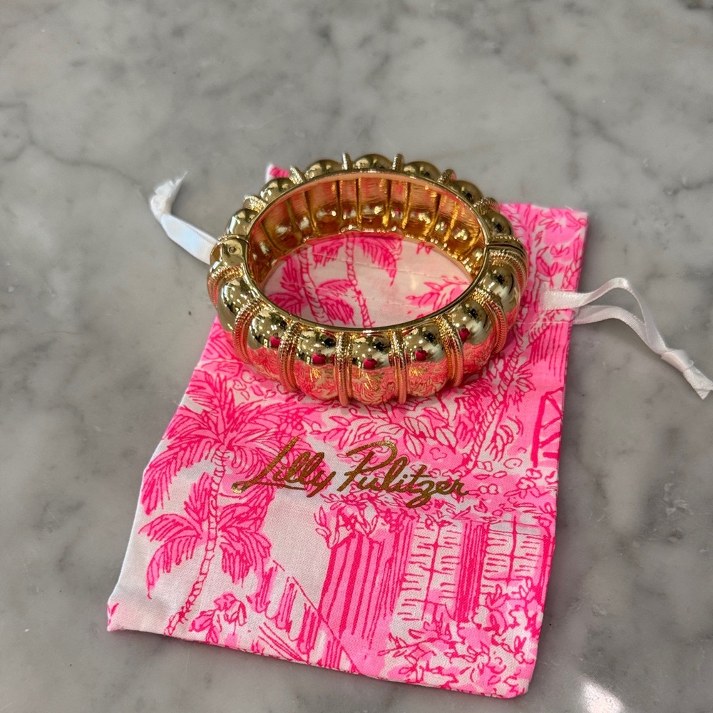 Lilly Pulitzer Gold Textured Dome Bracelet